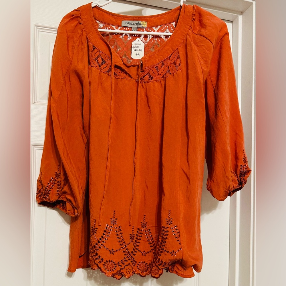 Figueroa and Flower Eyelet Top
